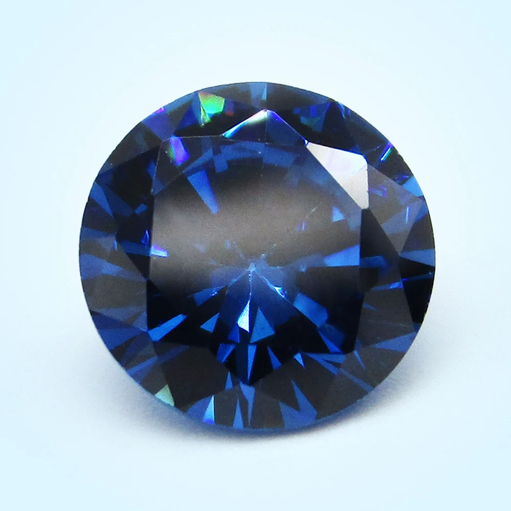 

AAAAA Quality Blue CZ Stones 1.0~3.0mm Round Cut Loose Borland Cubic Zirconia CZ Stone For Silver Jewelry