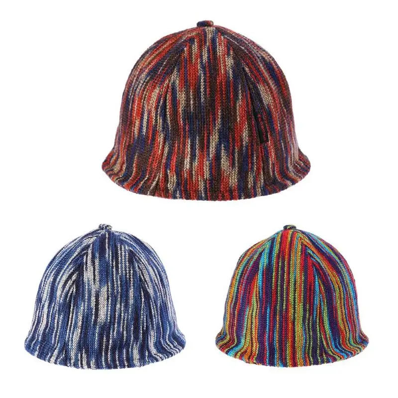 

Cute Kids Girls Panama Bucket Hat Children Colorful Stripe Fisherman Cap Cartoon Children Solid Color Caps Earmuffs hats