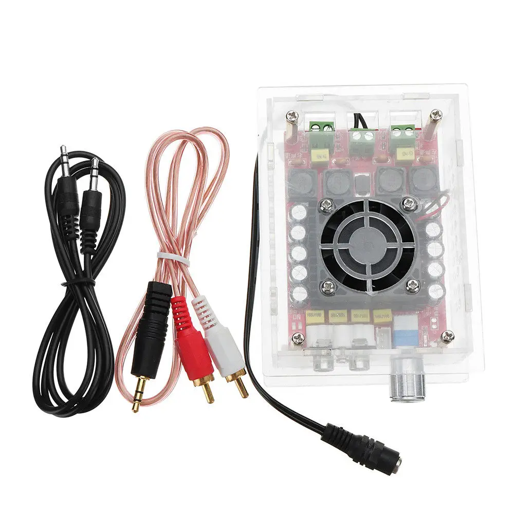 DIY DC 12 V до 34 TDA7498 высокой мощности Цифровой усилитель доска 2X100 W автомобильный