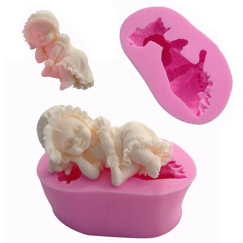 JX LCLYL 3D Fondant (сахарная) форма для выпечки тортов силиконовая ангела маленьких