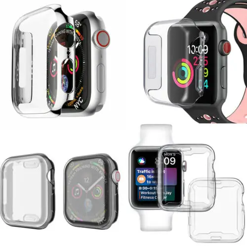 

Watch Screen Protector Case For Apple Watch Series 4 40/44mm Full Body Cover Snap-on Case Screen Protector 20A16