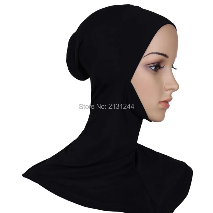 

Hijab Headwear Full Cover Underscarf Ninja Inner Neck Chest Plain Hat Cap Scarf Bonnet 2018