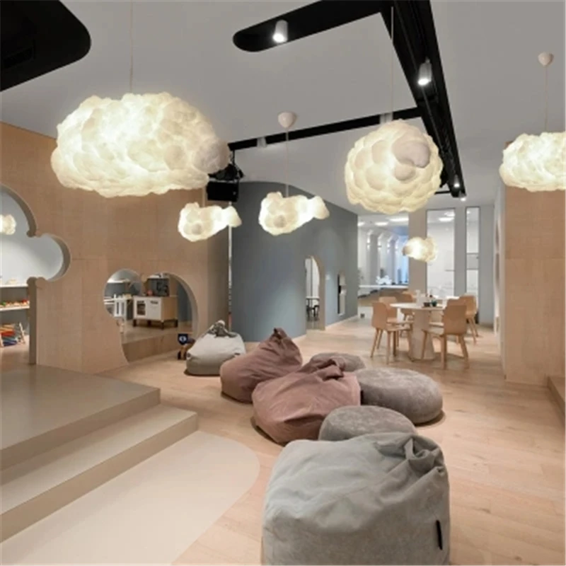 

Modern Cloud Pendant Lights Bedroom Living Room Lighting Hanging Lamps Restaurant Interior Decor Pendant Lamps Kitchen Fixtures