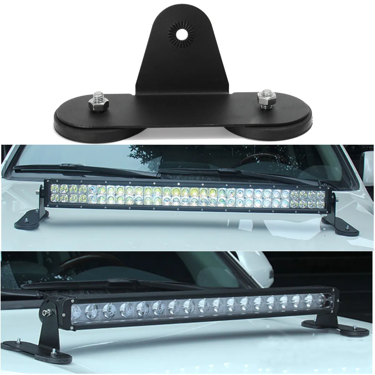 

Pair Magnet Mount Bracket Holder LED Light Bar Hook Roof Mounting Magnetic Base for Offroad Car Trucks Trailer