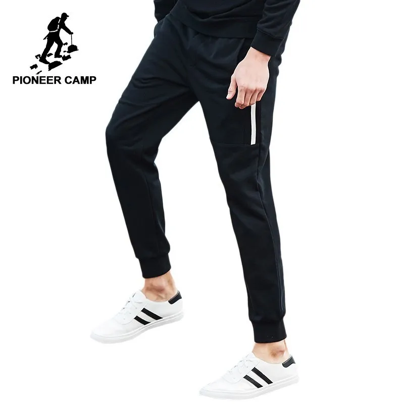 Мужские спортивные штаны Pioneer Camp черные для бега брендовая одежда | Мужская