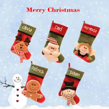 

Christmas Sock Cute Gingerbread Man Ornament Party Tree Hanging Decoration