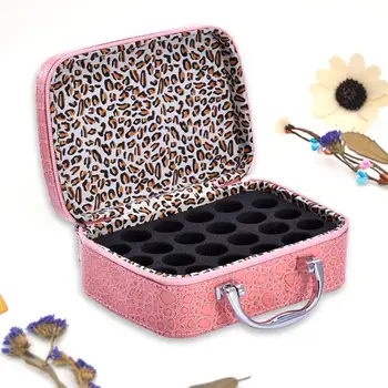 

20x14x7.5cm 22 Compartments Essence Oil Bog Portable Leather Essence Oil Storage Bag Case Organizer