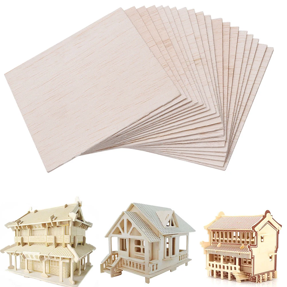 

20pcs Mark Sand Table Wood Sheet Aircraft Paint Lightweight Ship Military House DIY Model Sculpture Balsa Plate Hobby