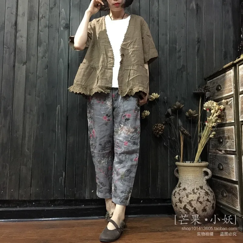 Мода 2019 г. летняя блузка для женщин Винтаж Blusas повседневное цветочный кружево до