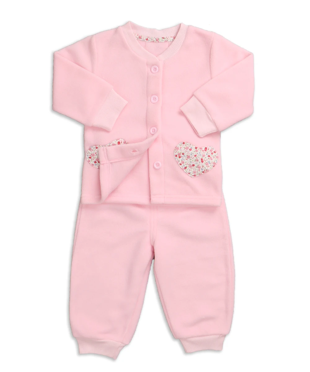 

2019 Baby Girl Fleece Outerwear Toddler Fleece Set Warm Soft in Spring Autumn