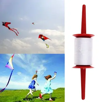 

200m Winding Plastic Hoop Spool Durable Twisted Plastic Line Kite String Polyester Red Kites Accessories for Children Gift