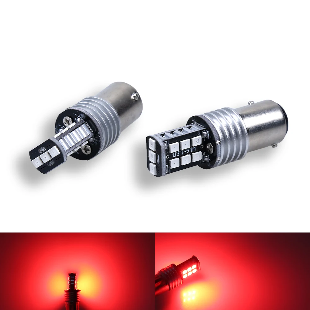 Автомобильные DRL 1157 BAY15D P21/5 Вт 15 SMD 2835 Светодиодный хвостовые лампы поворотные