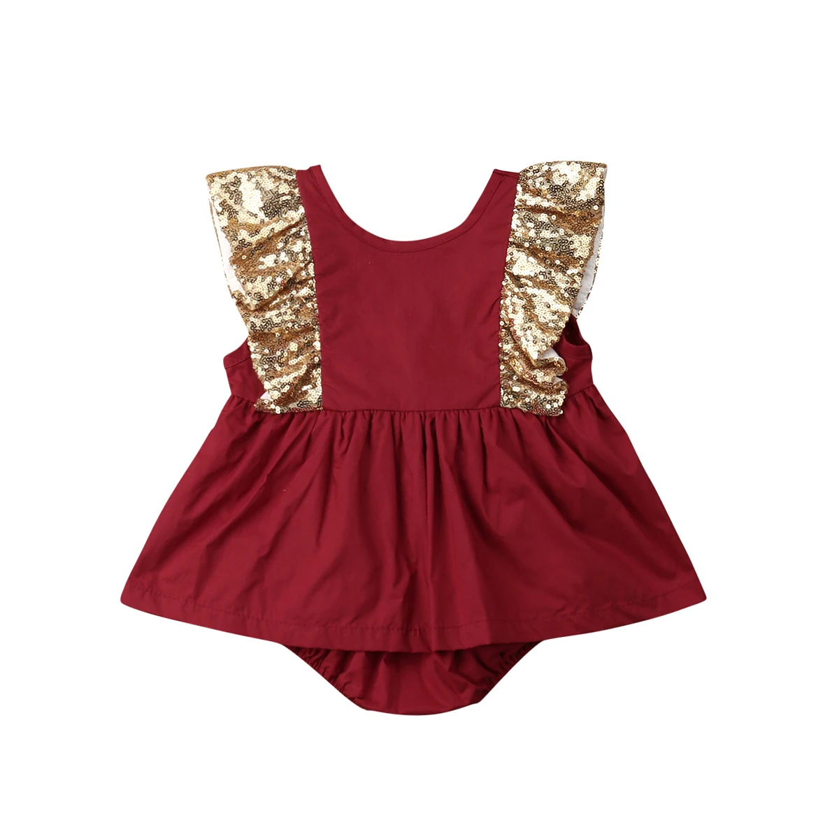 

Cute Princess Newborn Infant Baby Girls Romper Party Ruffles Sequins Pageant Birthday Party Clothes Babygrows Costumes