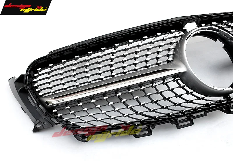 Для Mercedes Benz W213 Sport Diamond grill ABS Silver с камерой E class E200 E250 E300 E350 E400 E500 E550 grills 16 18|Гоночные