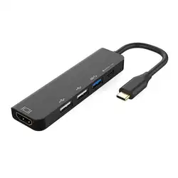 Тип-C к HDMI 2USB2. 0 USB3.0 HD конвертер Тип-C (5 V зарядка) Кабель-адаптер концентратор для PC ноутбук