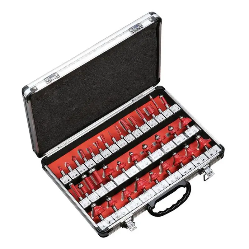 

Hard Alloy 35pcs/set Wood Router Bits Mill Engraving Trim Woodworking Milling Cutter Trimmer Adapter High Quality