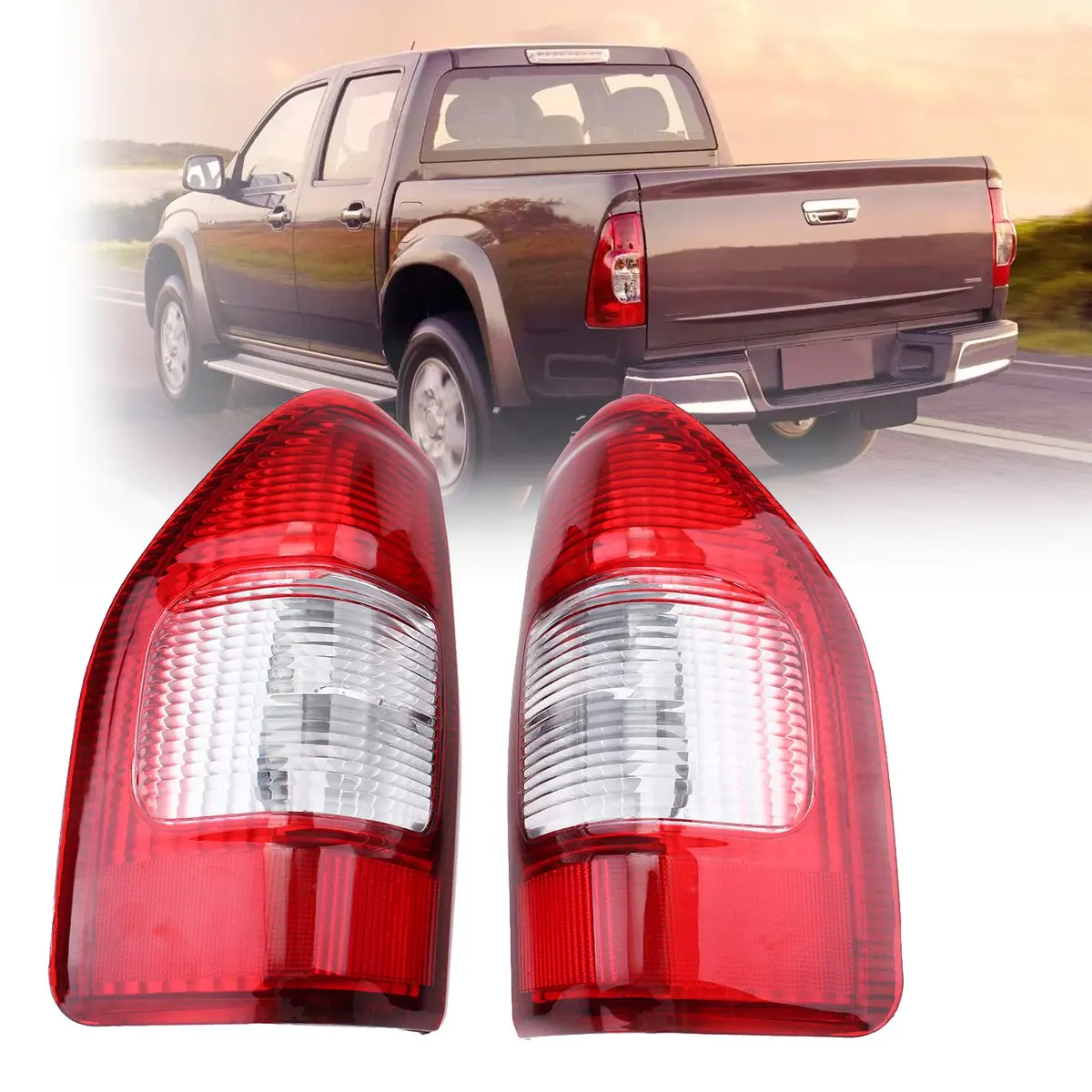 

12v Car Tail Light With Bulb For Isuzu Rodeo DMax Chevy Pickup 2002 2003 2004 2005 2006 2007 Rear Fog Brake Lamp Taillight