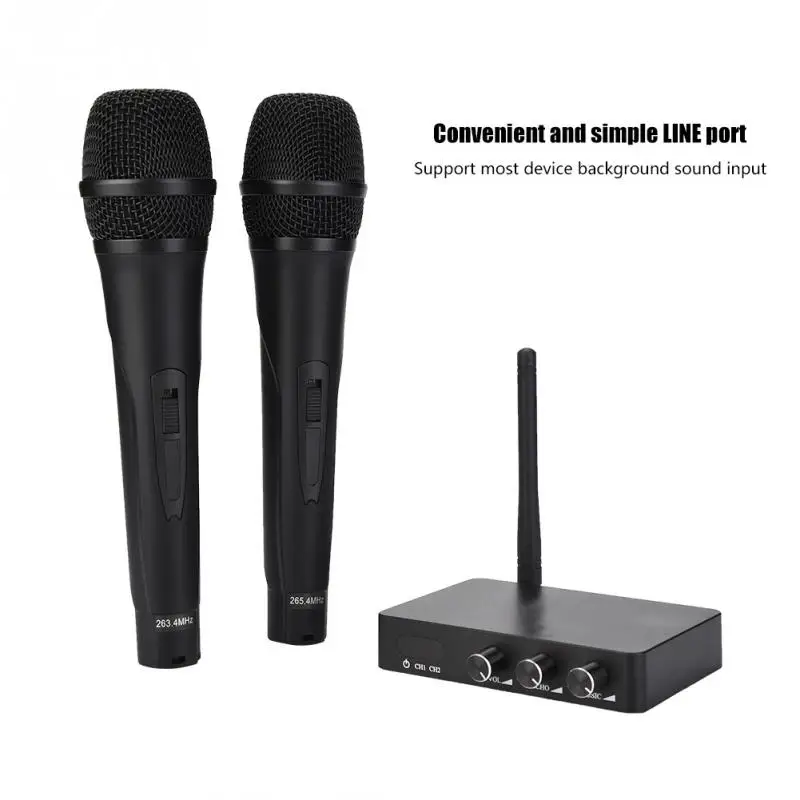 

Handheld Mini Home KTV Wireless WIFI Karaoke Machine with Two Microphone Convenient And Simple LINE Port