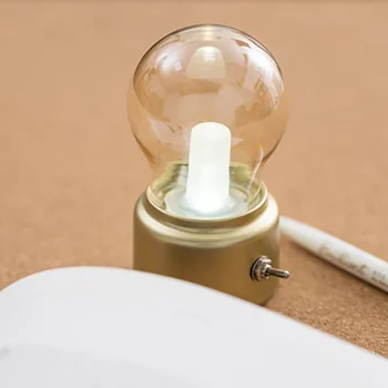 

Vintage LED Bulb Night Light Retro USB 5V Rechargeable Battery Mood Luminaire Writing Desk Table Lights Portable Bedside Lamp