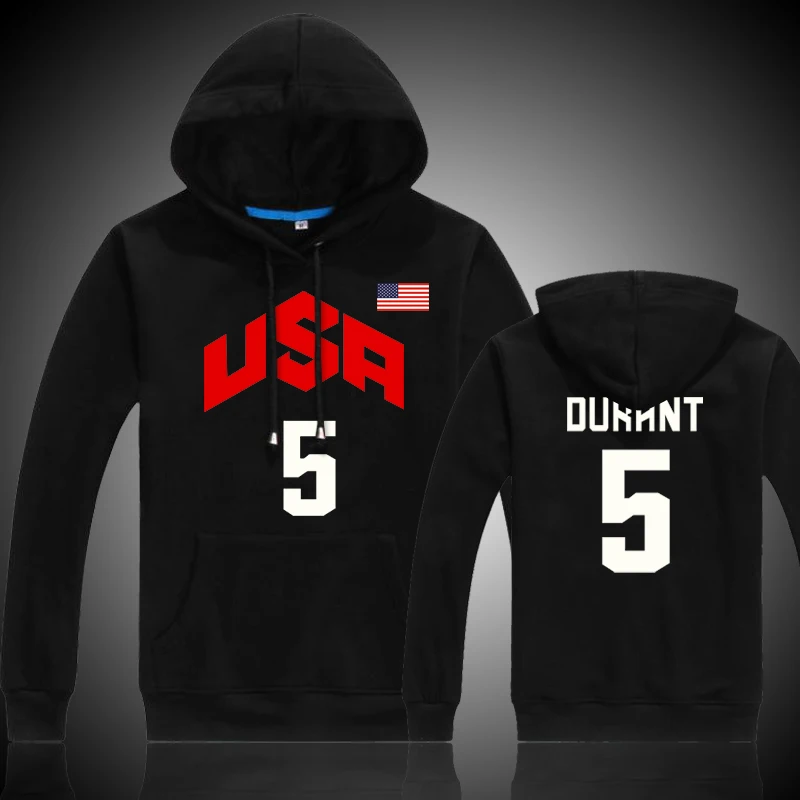 Hombres de algodón de manga larga EQUIPO DE ee.uu. Number 5 trueno baloncesto Dream Team Hoodie Loose transpirable de manga larga pullover 5 MY281 Hombres de algodón de manga larga EQUIPO DE ee.uu. Number 5 trueno baloncesto Dream Team Hoodie Loose transpirable de manga larga pullover 5 MY281