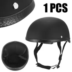 1 шт. полушлем для мотоцикла немецкий матовый черный/яркий черный половина шлемы для H-arley Team