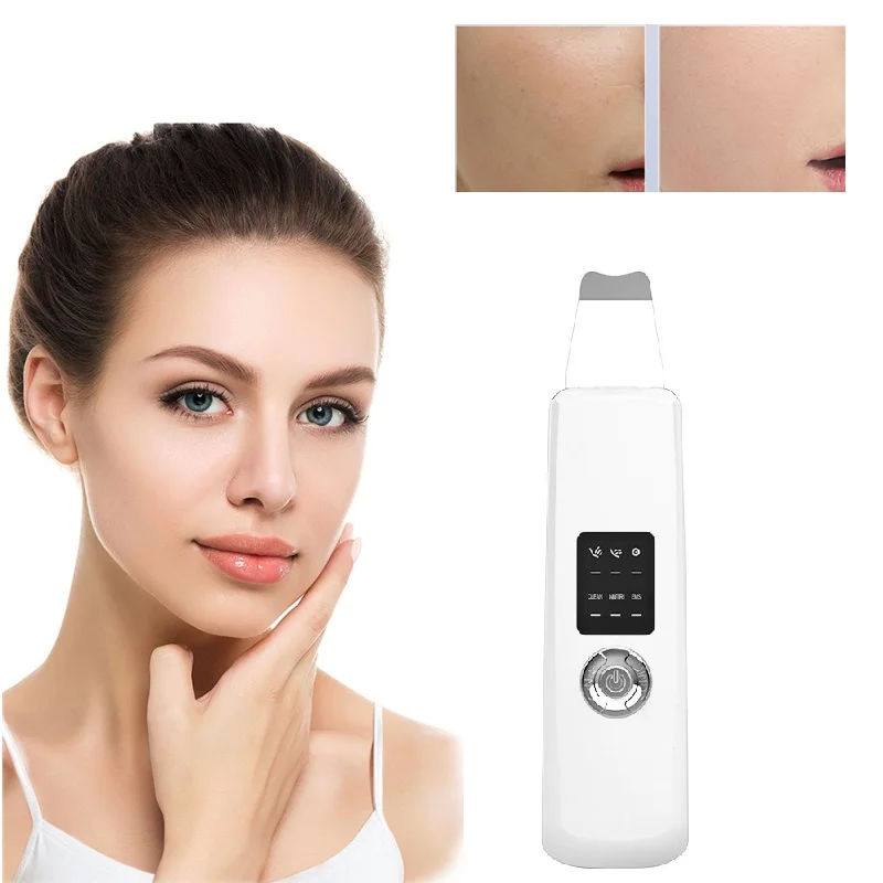 

Dropship Rechargeable Ultrasonic Skin Scrubber Deep Face Cleaning Machine Remove Blackhead Reduce Wrinkles Spots Lifting Tool