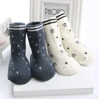 

SeckinDogan Newborn Baby Socks Casual Baby Cotton Socks Spring Autumn Unisex Toddler Socsk Cartoon Star Print Infant Socks