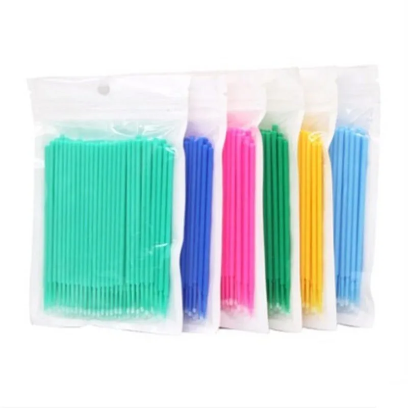 

100pcs/pack Disposable Microbrush Eyelash Extension Cotton Swab Professional Makeup Brush Micro Individual Applicators Tools