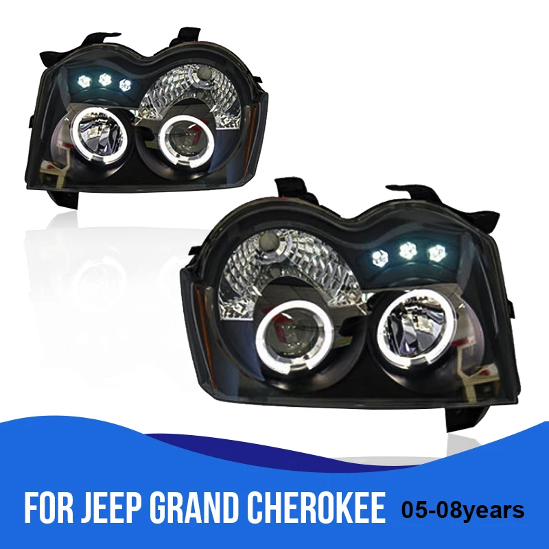 ROADOT Headlight Assembly for Jeep Grand Cherokee Headlights LED DRL