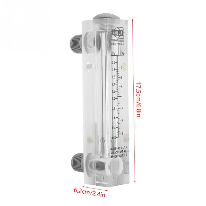 0,2-2GPM1-7LPM тип панели стеклянный жидкий расходомер воды расходомер