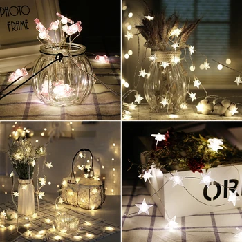 

New 2M 20 LED Copper Silver Wire LED String lights Waterproof Holiday Lighting Christmas Wedding Home Party Decoration