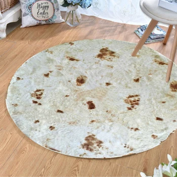 

2019 NEW Plush Carpet Comfort Food Creations Pizza Wrap Blanket Tortilla Texture Burrito Hooded Blanket Soft Warm Blankets