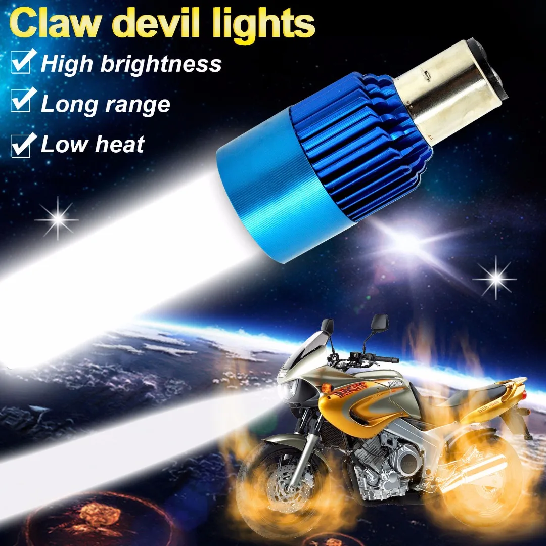 1Pcs Ba20D 9W 3Led Motorcycle Headlight Spot Light Fog Driving Lamp White huismerk kopen in de aanbieding