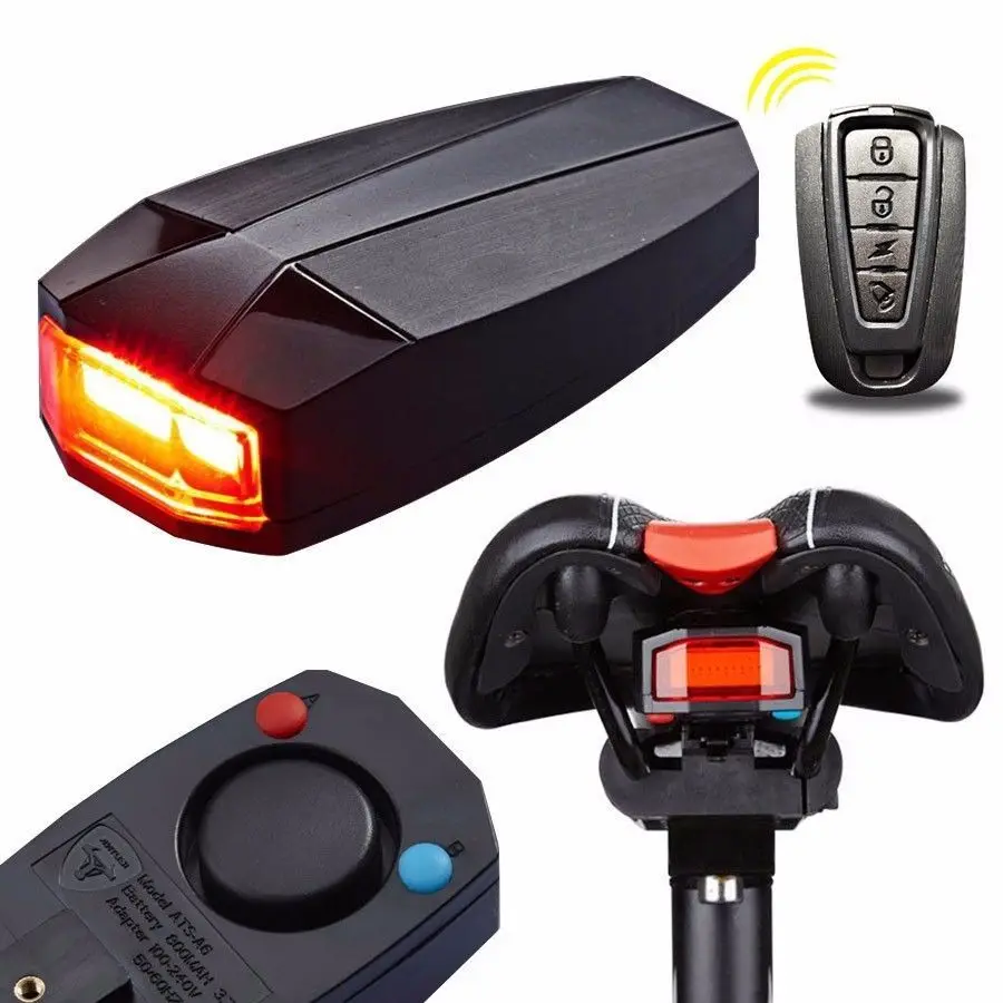 Deemount A6 USB Rechargeable 3 Modes LED COB Bicycle Taillight Anti-Theft Alarm