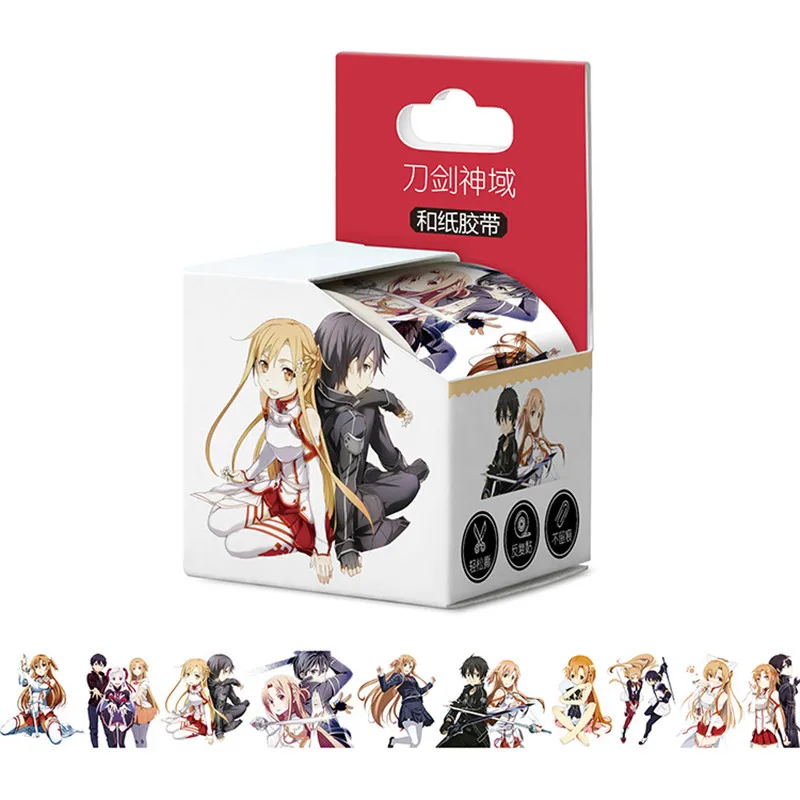 

10 boxes/lot Anime Sword Art Online Tape TOY SAO Washi Tape Paper Hand account sticker 40mm x 5m