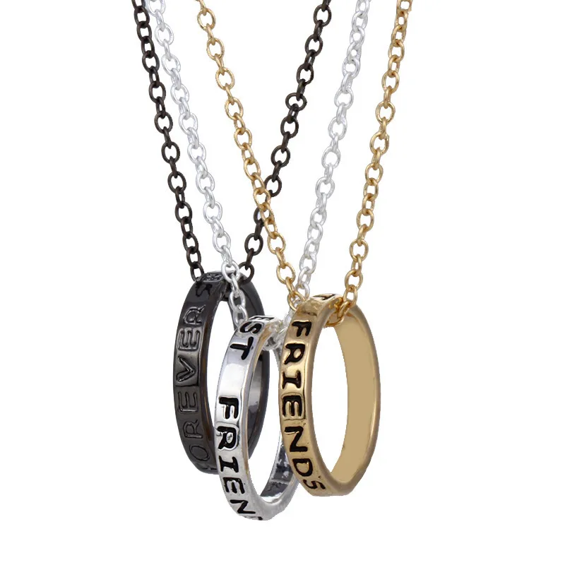 

Explosive Clavicle Chain Good Friend Three-piece Ring Necklace Accessories In Stock MSK187 shouzh colar choker jewelry boho