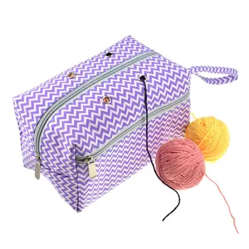 

Multifunctional Durable Canvas Storage Bag with Large Compartment Knitting Needles Yarns Crochet Hooks Organizer Bag for Travel