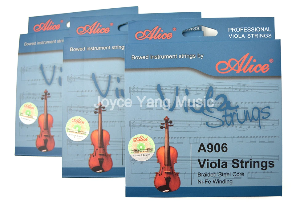 3 Sets Of Alice A906 Viola Strings Stranded Braided Steel Core Nife Winding 1st4th Strings