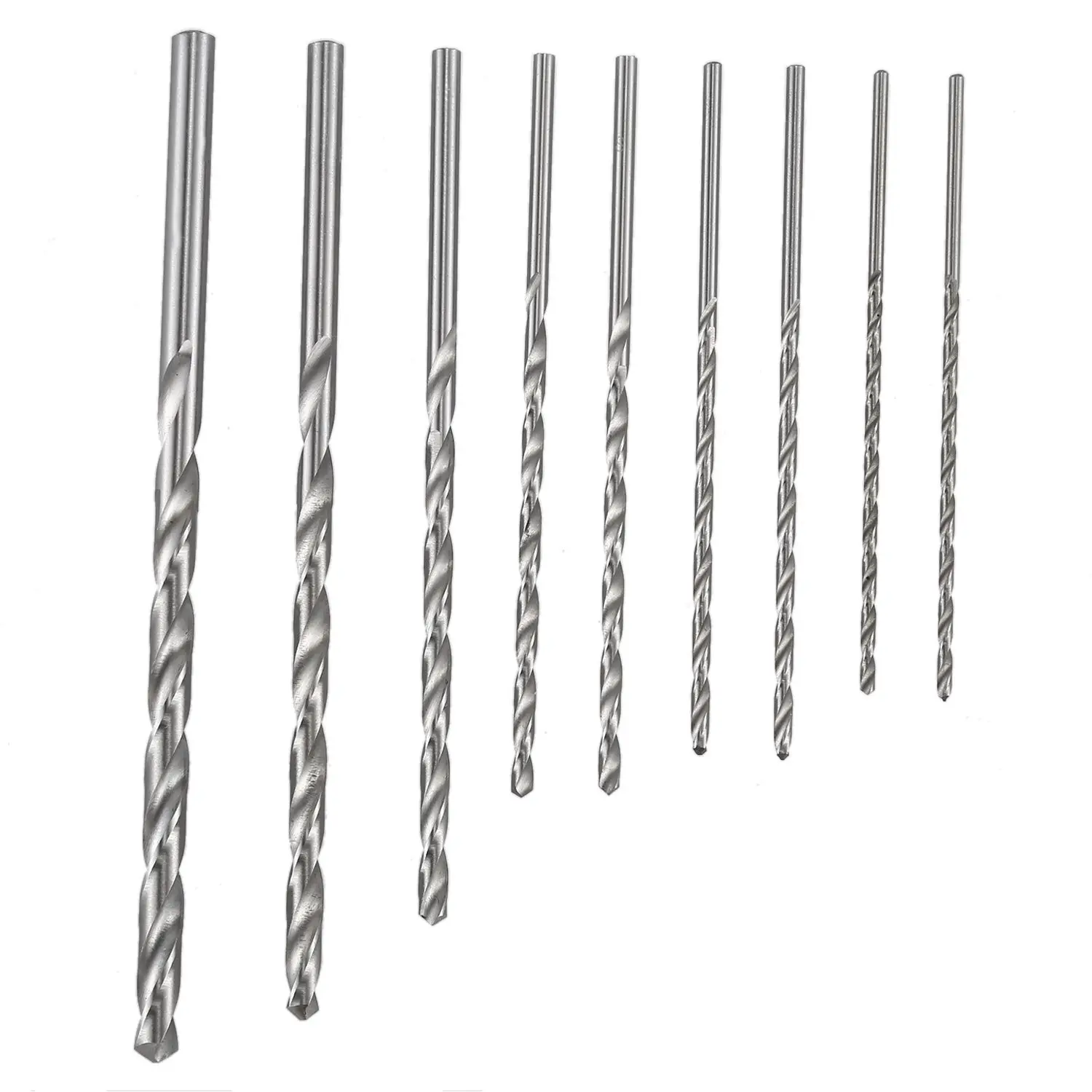 HLZS EXTRA LONG HSS DRILL BITS 2mm 2.5mm 3mm 4mm 5mm 6mm SETin Drill