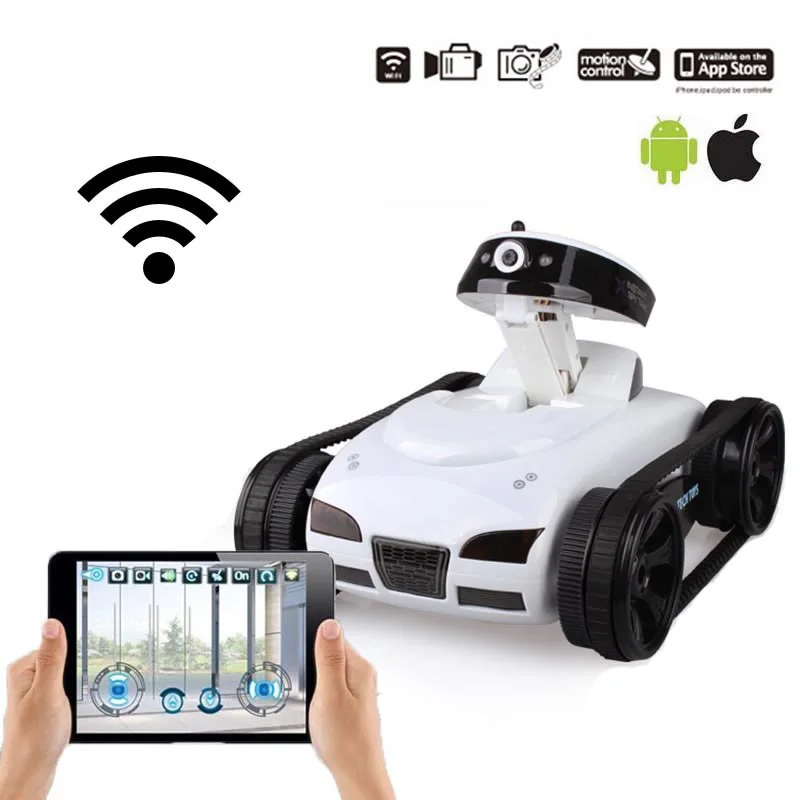 HappyCow 777-270 игрушка с дистанционным управлением Мини WiFi RC автомобиль с камерой Поддержка IOS Телефон Android передача в реальном времени rc Танк FSWB