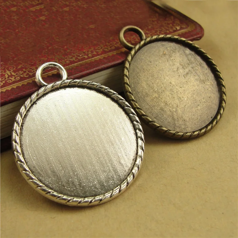 

10pcs New Alloy Round Bottom 30MM DIY Accessories, Ancient Silver / Ancient Bronze Color Wholesale