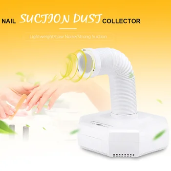 

60W New Strong Nail Dust Collector Suction Cleaner Retractable Elbow Pipe Design Vacuum Fan Nail Vacuum Cleaner Manicures Tools