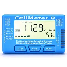 Фирменная Новинка RC CellMeter-8 1-8S Емкость батареи проверочный измеритель напряжения LiPo Li-lon NiMH CellMeter 8 Высокое качество