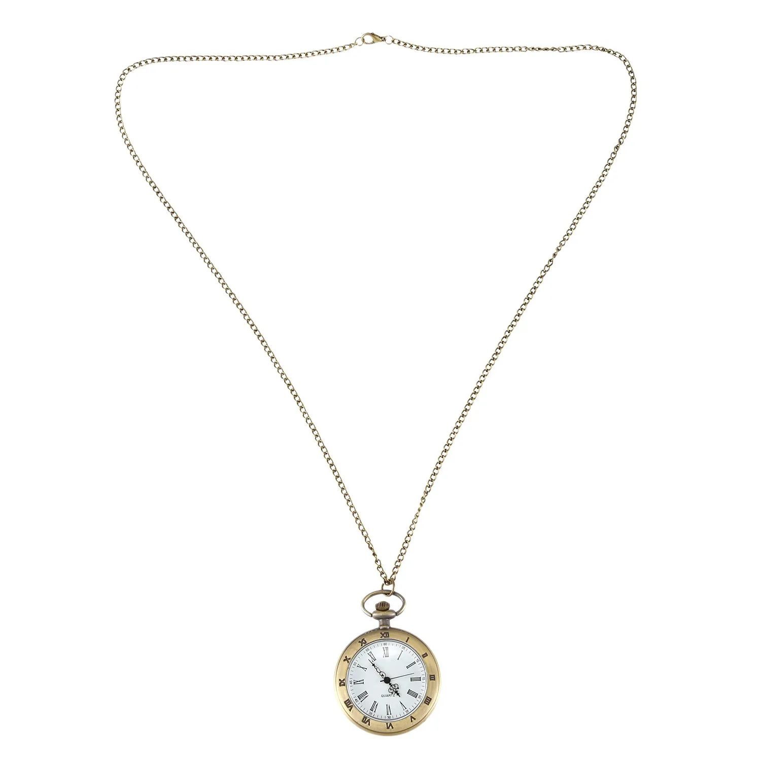 

Large Single Shell Roman Retro Pocket Watch Bronze Pendant Necklace Men'S And Women'S Gifts