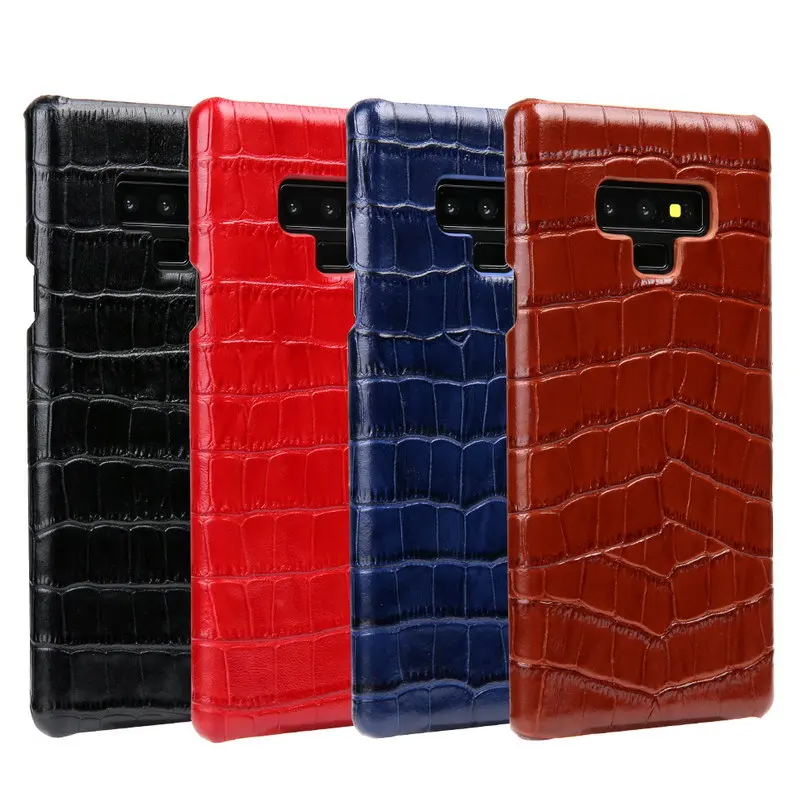

Phone Cases for Samsung Galaxy Note 9 Case Crocodile Pattern Genuine Leather Cover for Samusung S9 note 8 S9 Plus Back Funda