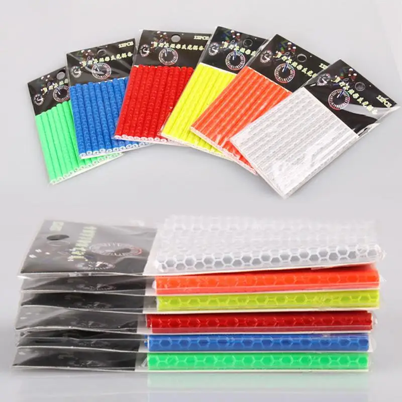 New Fluorescent MTB Bicycle Wheel Spoke Bike Sticker Cycling Wheel Rim Reflector Lighting Bike Spoke Reflective Strips