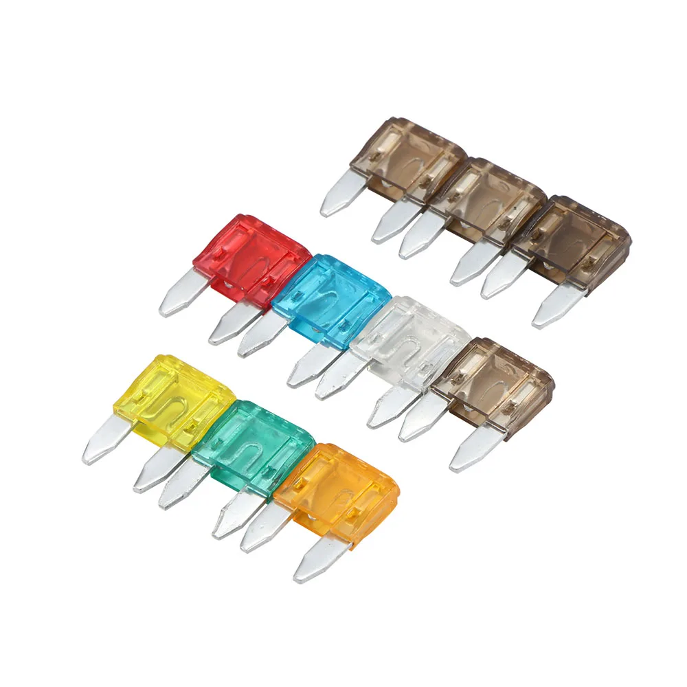 

AOZBZ 10pcs Mixed Mini Blade Fuse Zinc Alloy and Plastic Material 5A 10A 15A 20A 25 30A AMP Set Car accessories