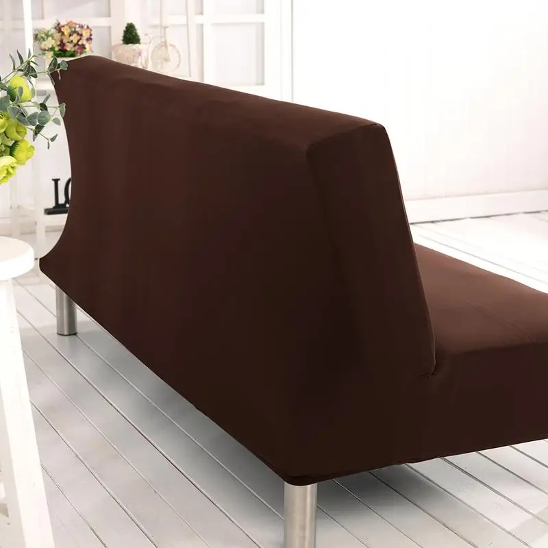  7 Colors Solid Color All-inclusive Folding Stretch Sofa Bed Cover Sofa Protector Slipcover without 