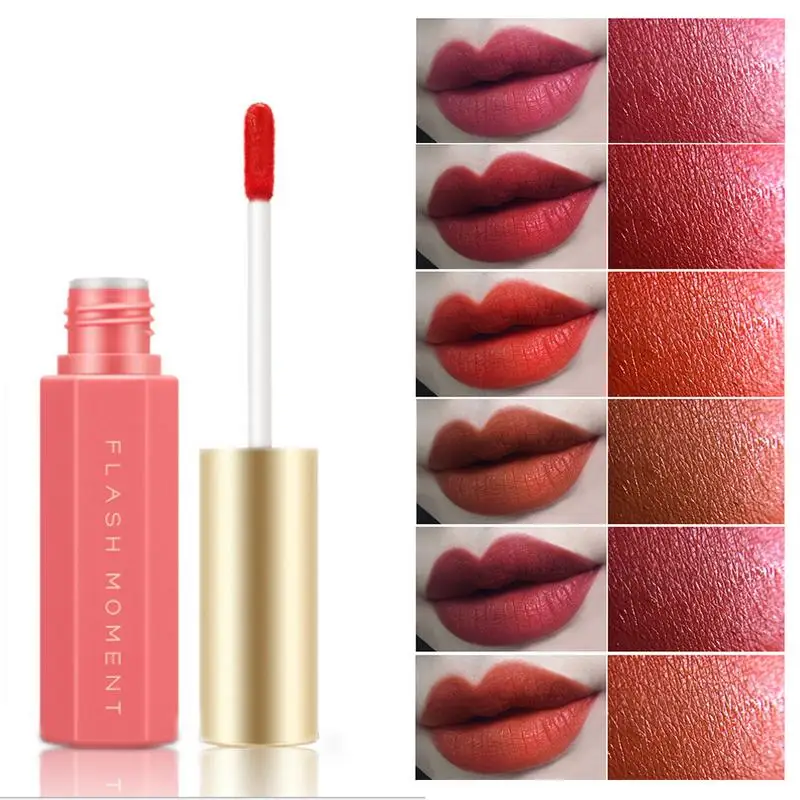 

Matte Matte Lip Glaze 6 Colors Long-lasting Moisturizing, No Makeup, Liquid Lipstick Professional Make-up Girl Moisturizing