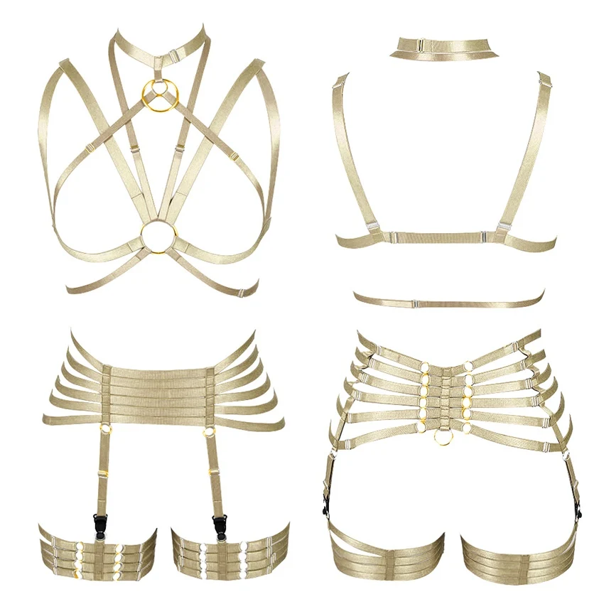 

Body Harness Bra Hollow Out Strap Tops Chest Cage Belt Sexy Lingerie Garter Stockings Suspender Punk Gothic Adjust Dance Rave